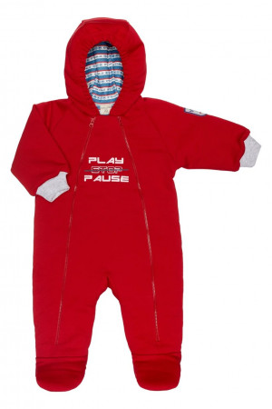 Комбинезон на синтепоне, красный, Больше пространства