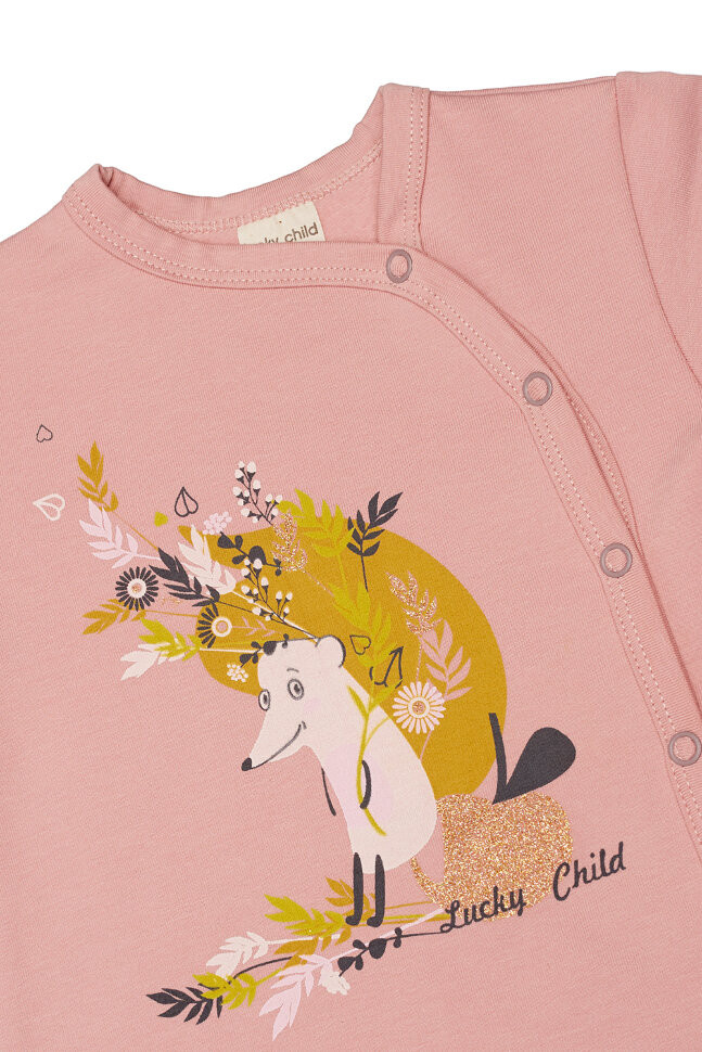 Комбинезон для девочки, розовый, Осенний лес