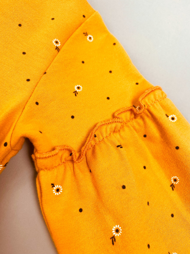 Платье детское с длинным рукавом, морошка, Северные ягоды Платье детское с длинным рукавом, морошка, Северные ягоды