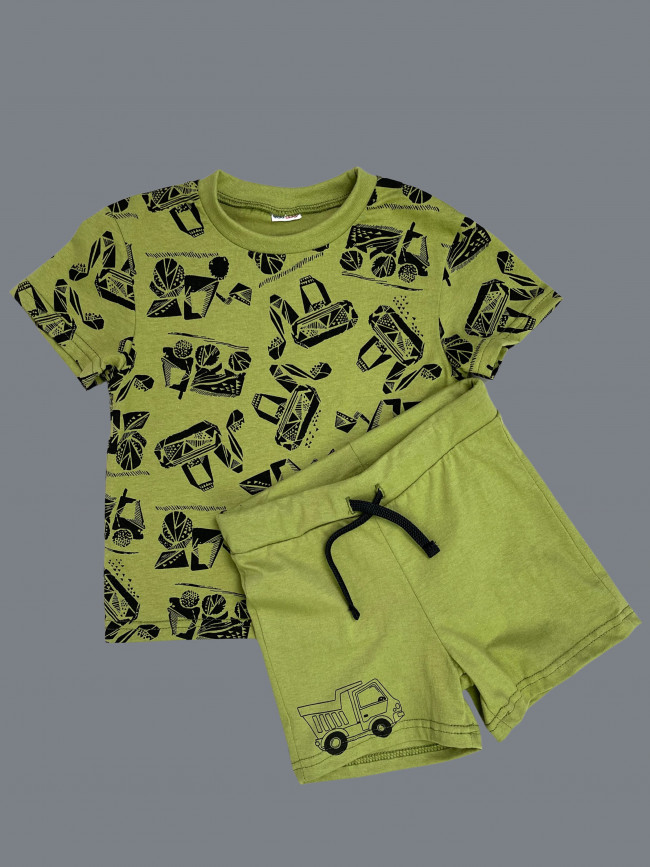 Комплект детской одежды Строители, зеленый