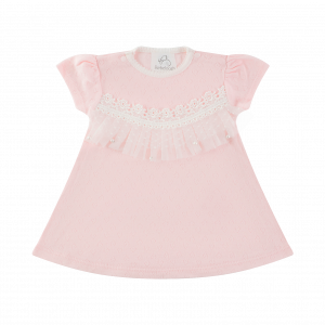 Нарядное розовое платье, Трансферли с розами