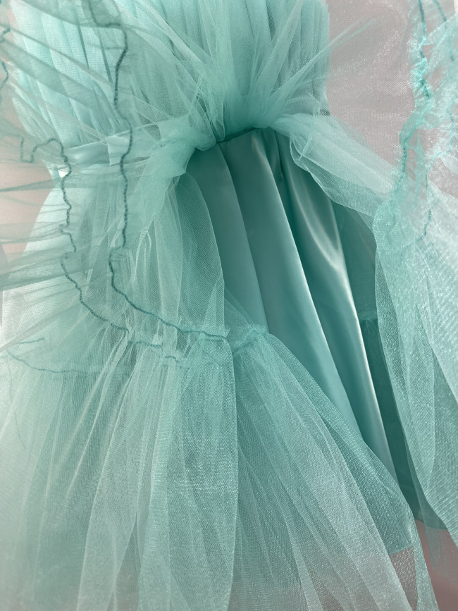 Нарядное детское ментоловое платье, Лилия Нарядное детское ментоловое платье, Лилия