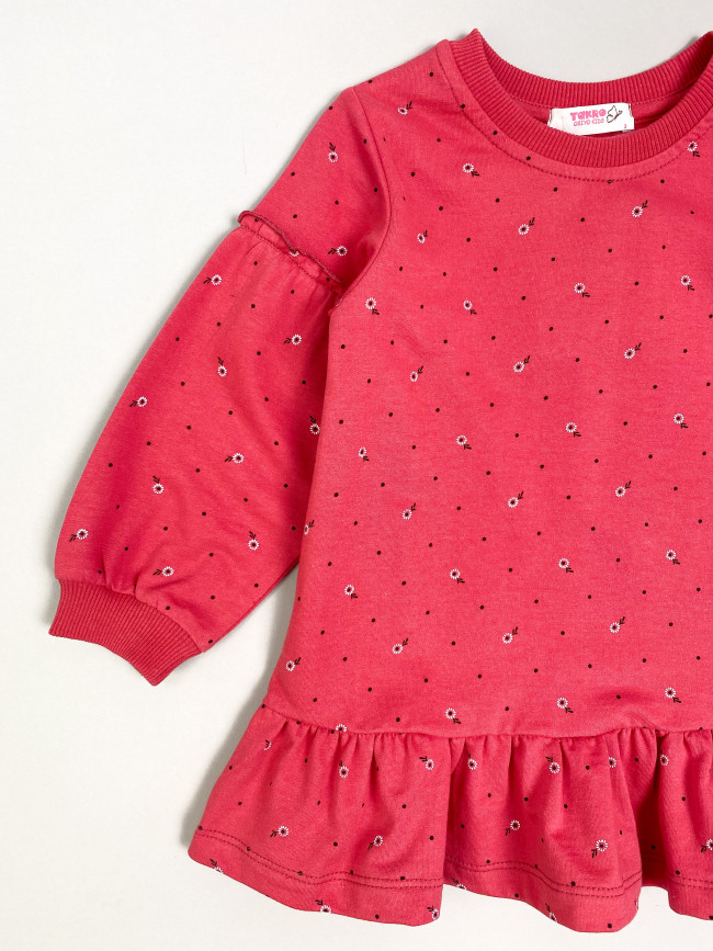 Платье детское с длинным рукавом, брусника, Северные ягоды Платье детское с длинным рукавом, брусника, Северные ягоды