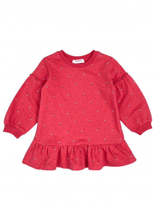 Платье детское с длинным рукавом, брусника, Северные ягоды Платье детское с длинным рукавом, брусника, Северные ягоды