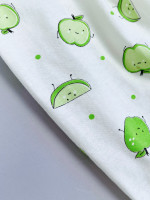 Боди детское с коротким рукавом, Яблочки, зеленое