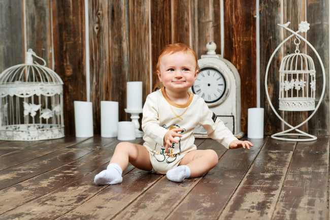 Боди детский, бежевый, Зимние каникулы Боди детский, бежевый, Зимние каникулы