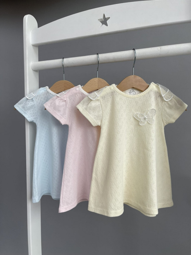 Нарядное голубое платье, Трансферли с бабочками