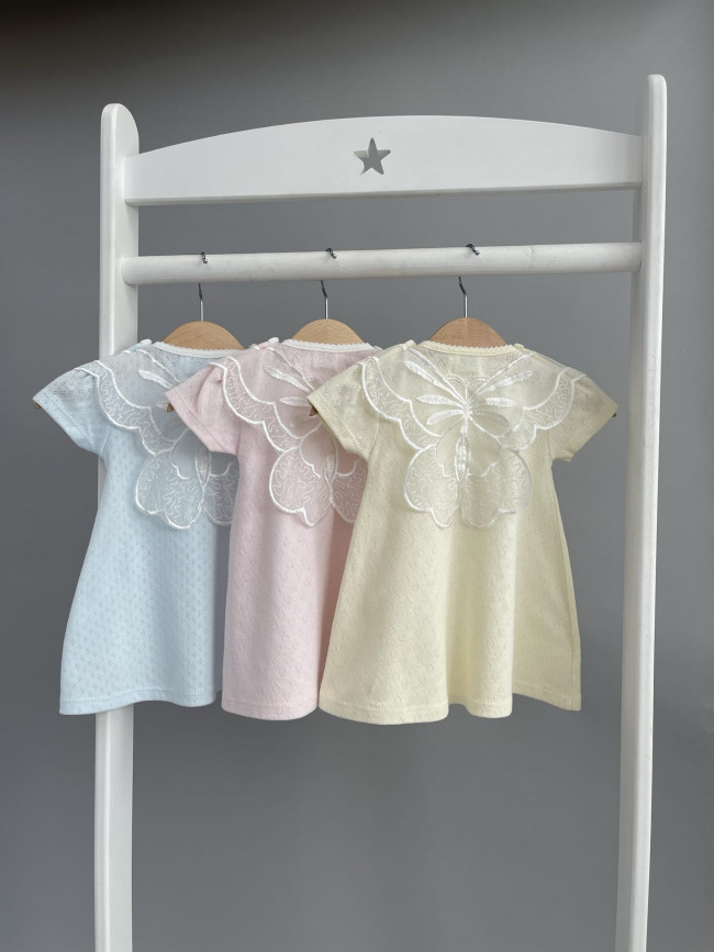 Нарядное голубое платье, Трансферли с бабочками