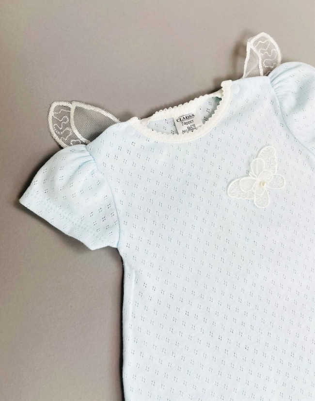 Нарядное голубое платье, Трансферли с бабочками