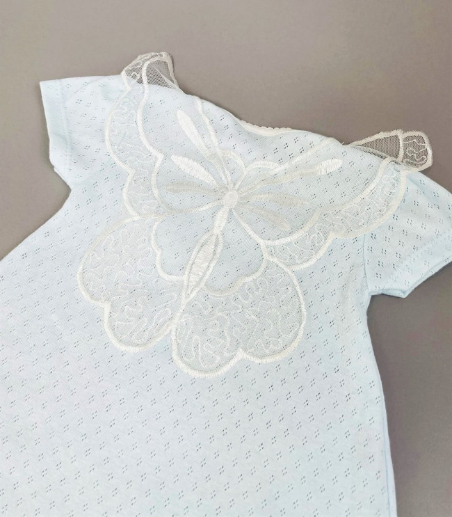 Нарядное голубое платье, Трансферли с бабочками