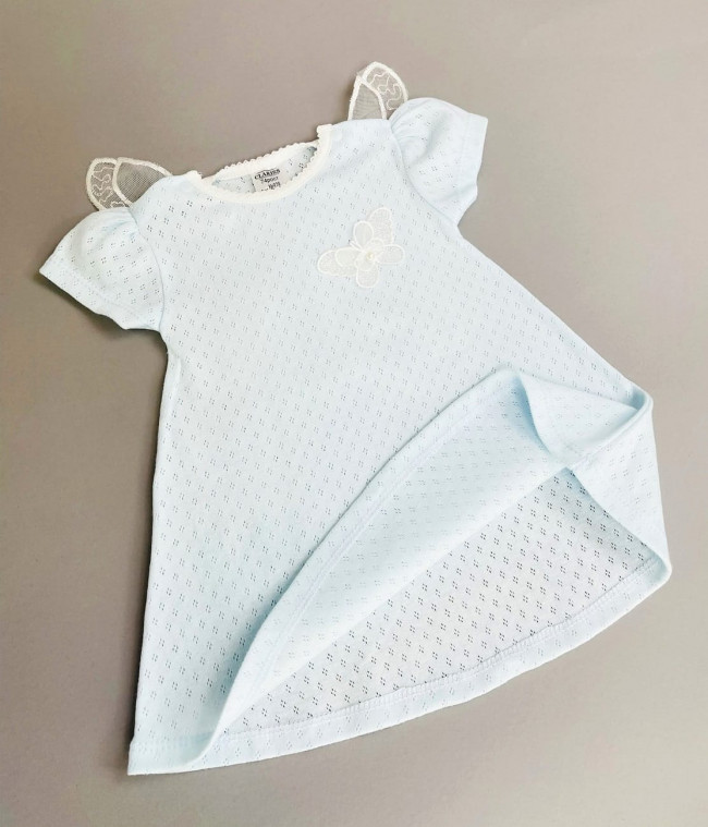 Нарядное голубое платье, Трансферли с бабочками