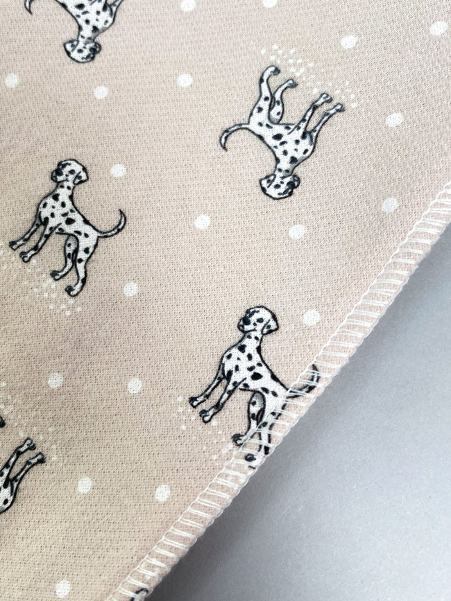 Боди детский фланелевый, какао, Далматинцы