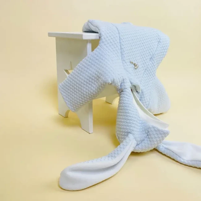 Комбинезон утепленный с ушками, голубой, Зефирка