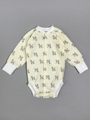 Боди детский фланелевый, желтый, Далматинцы Боди детский фланелевый, желтый, Далматинцы