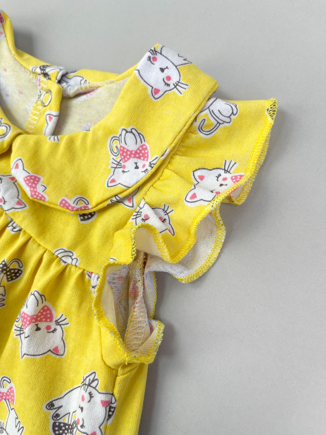 Боди детское с коротким рукавом, Кошачье лето