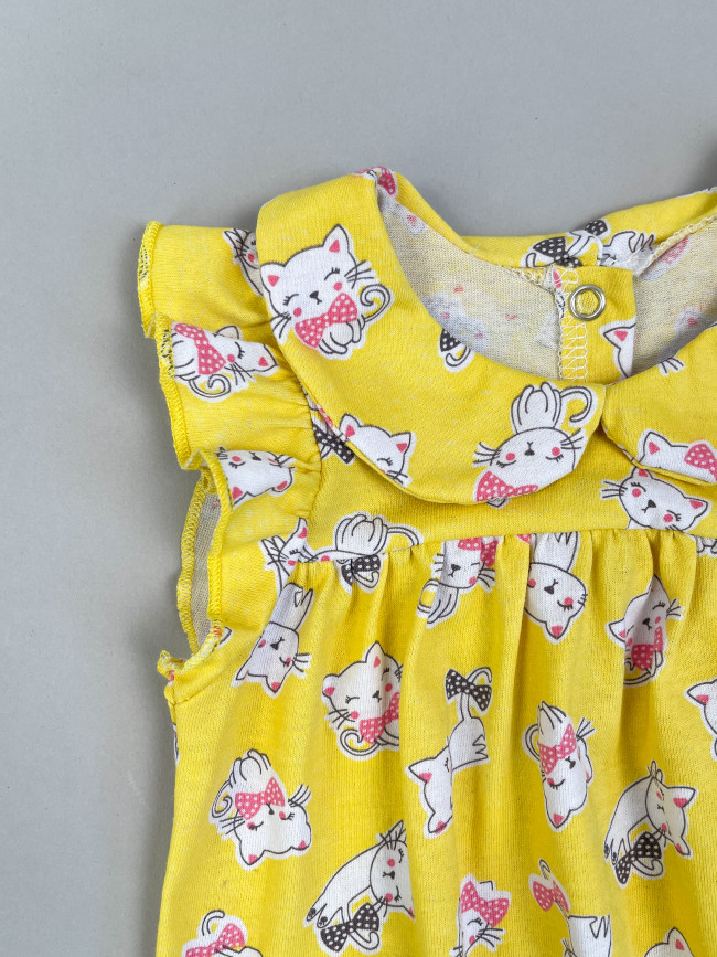 Боди детское с коротким рукавом, Кошачье лето