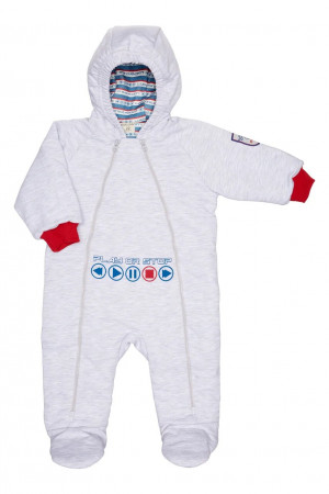 Комбинезон на синтепоне, серый, Больше пространства