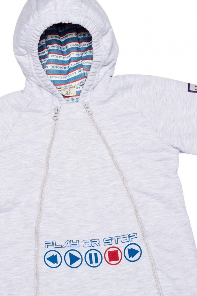 Комбинезон на синтепоне, серый, Больше пространства