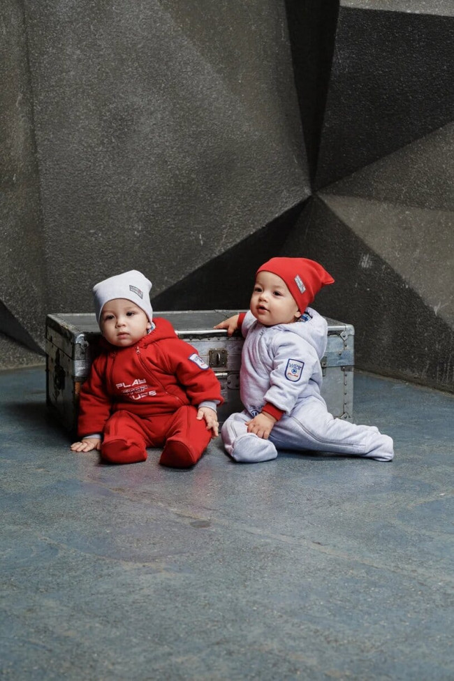 Комбинезон на синтепоне, серый, Больше пространства