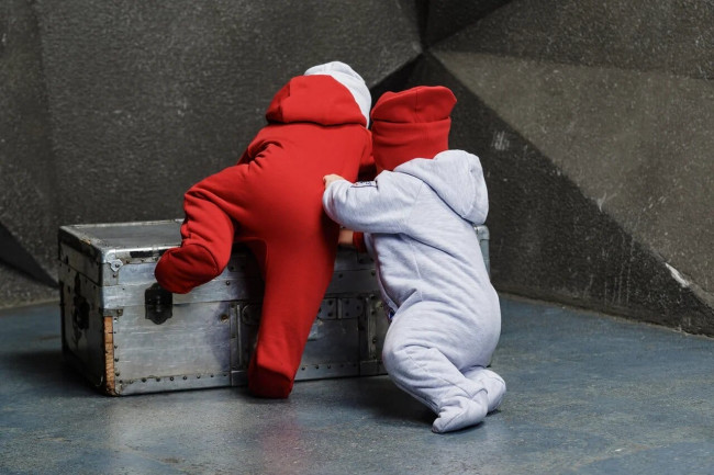 Комбинезон на синтепоне, серый, Больше пространства