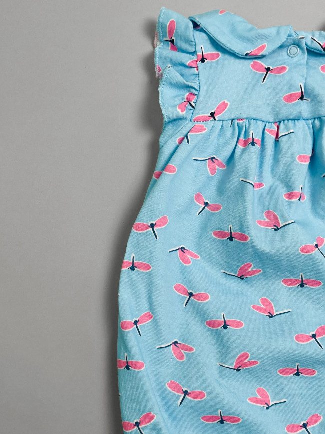 Боди детское с коротким рукавом, Стрекозы