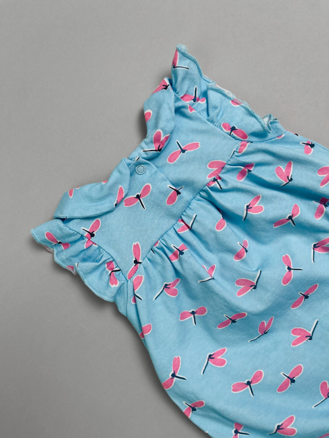 Боди детское с коротким рукавом, Стрекозы