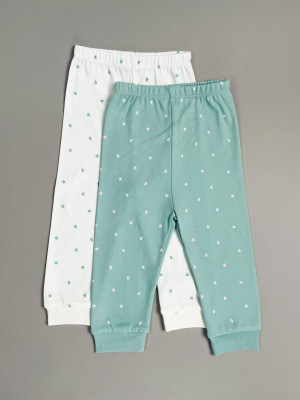 Набор детских штанишек  Звездочки, зеленый
