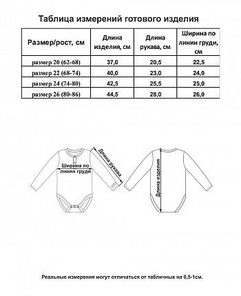 Боди детский, принтованный, Больше пространства