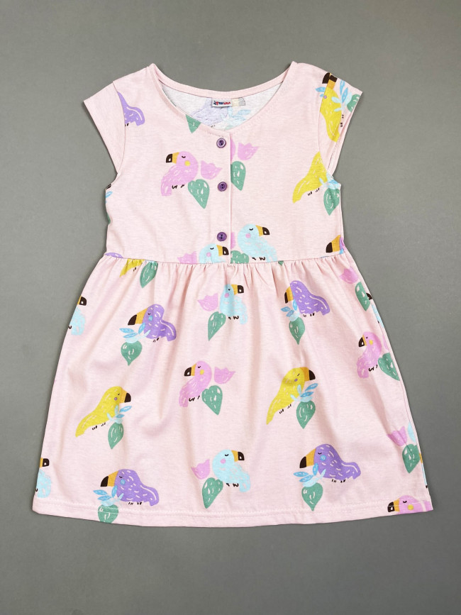 Платье с коротким рукавом Туканы