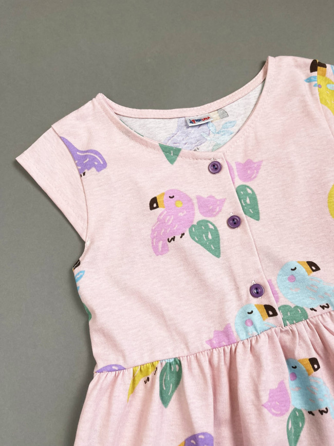 Платье с коротким рукавом Туканы