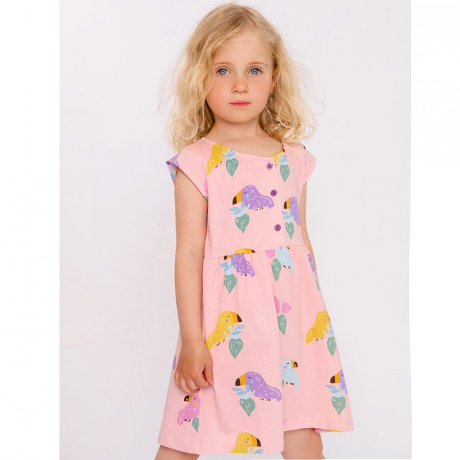 Платье с коротким рукавом Туканы