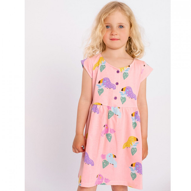 Платье с коротким рукавом Туканы
