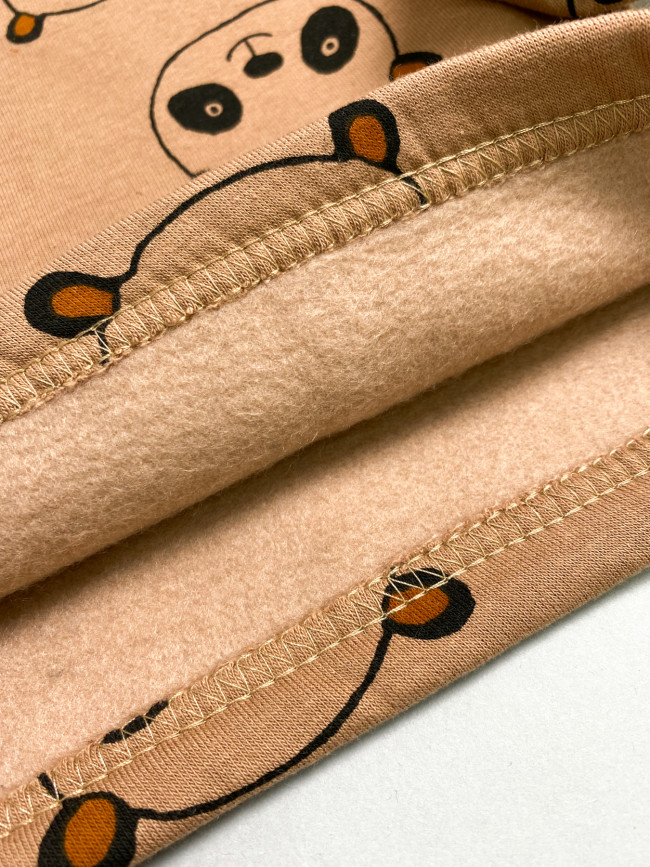 Утепленный детский джемпер, бежевый, Пандочки Утепленный детский джемпер, бежевый, Пандочки