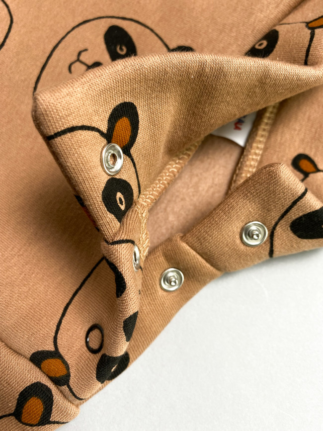 Утепленный детский джемпер, бежевый, Пандочки Утепленный детский джемпер, бежевый, Пандочки