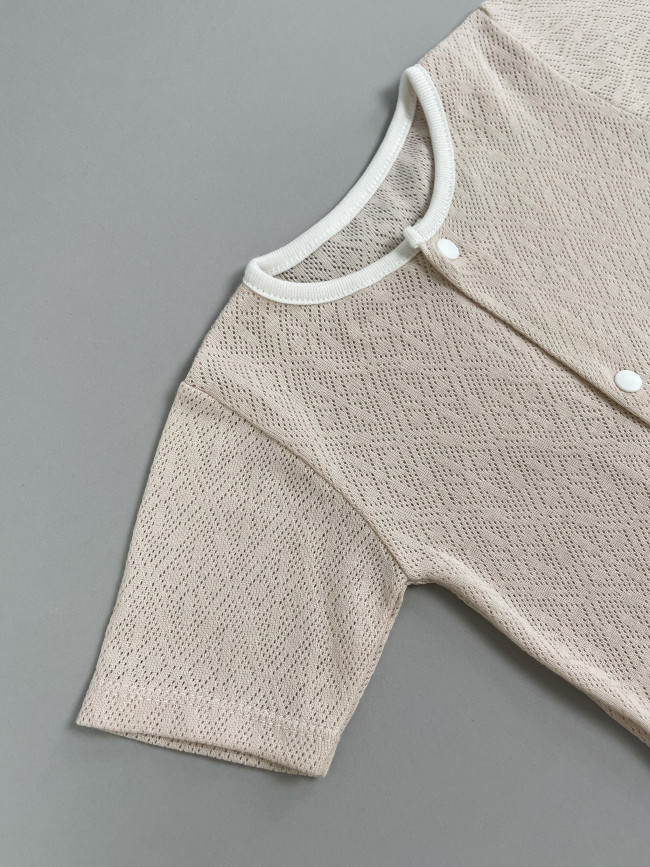 Песочник детский с коротким рукавом, Пушинка, какао