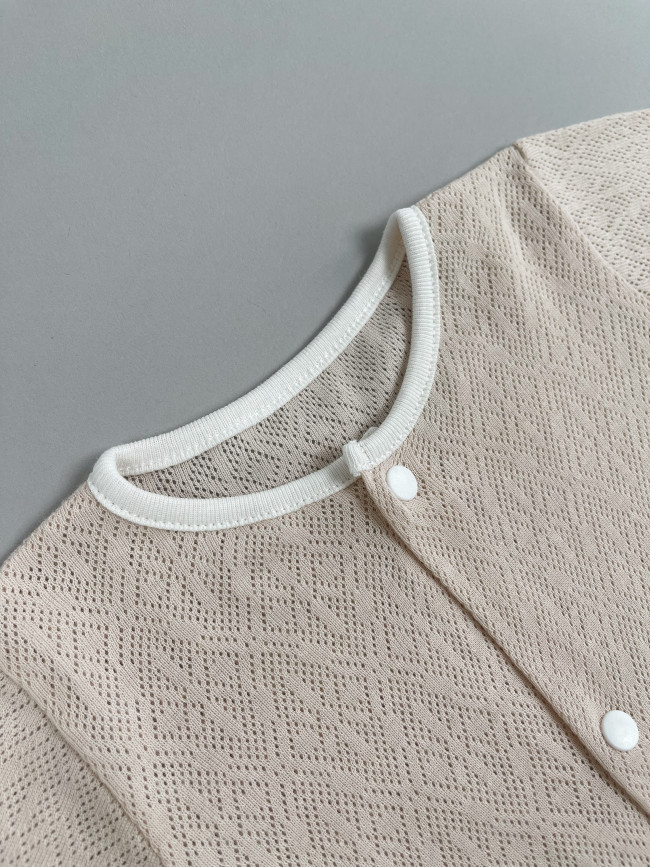 Песочник детский с коротким рукавом, Пушинка, какао