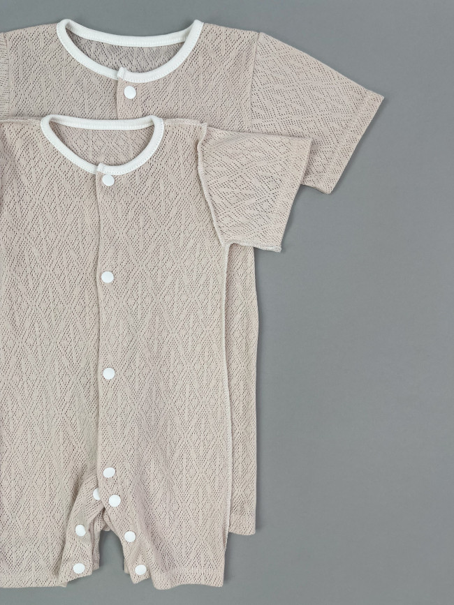 Песочник детский с коротким рукавом, Пушинка, какао