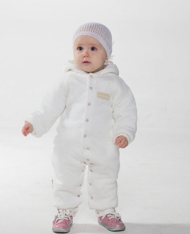 Комбинезон на синтепоне, молочный,  Капитоний