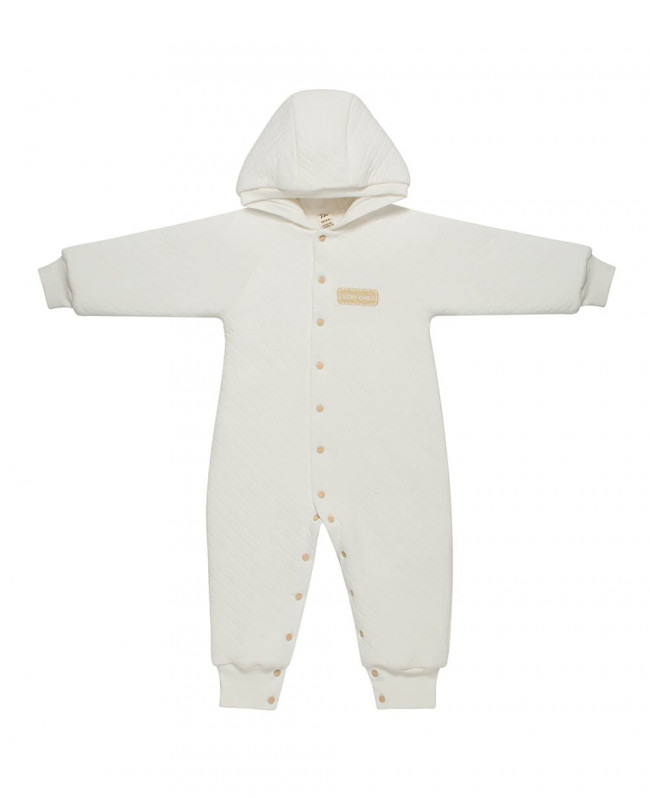 Комбинезон на синтепоне, молочный,  Капитоний