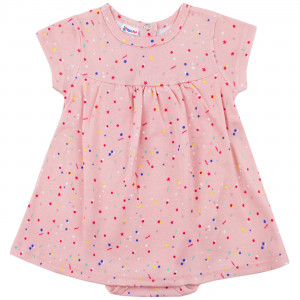 Боди-платье с коротким рукавом, Конфетти