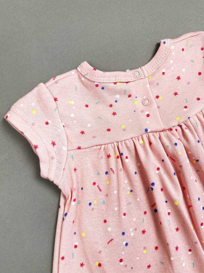 Боди-платье с коротким рукавом, Конфетти