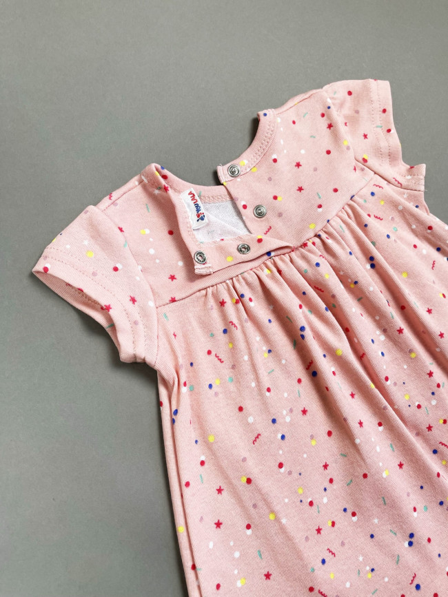 Боди-платье с коротким рукавом, Конфетти