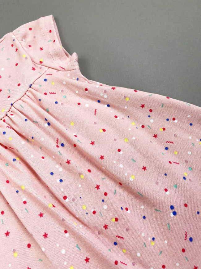 Боди-платье с коротким рукавом, Конфетти