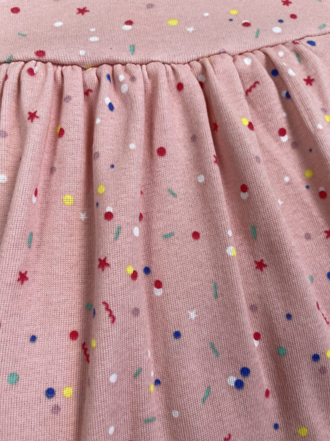 Боди-платье с коротким рукавом, Конфетти