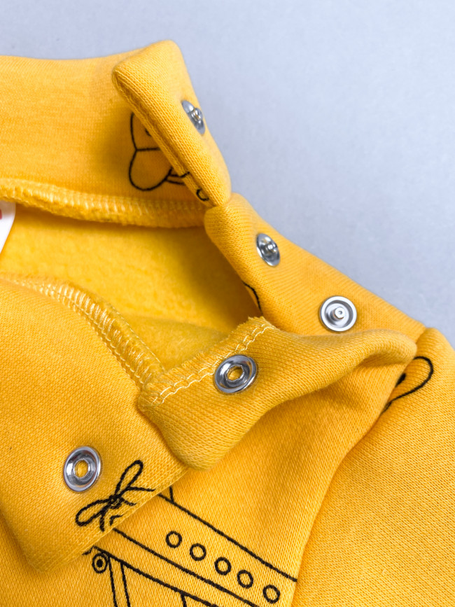 Утепленный детский джемпер, желтый, Самолетики Утепленный детский джемпер, желтый, Самолетики