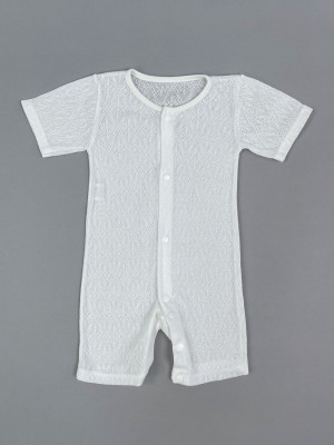 Песочник детский с коротким рукавом, Пушинка, молочный