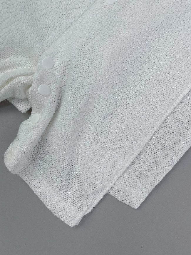 Песочник детский с коротким рукавом, Пушинка, молочный