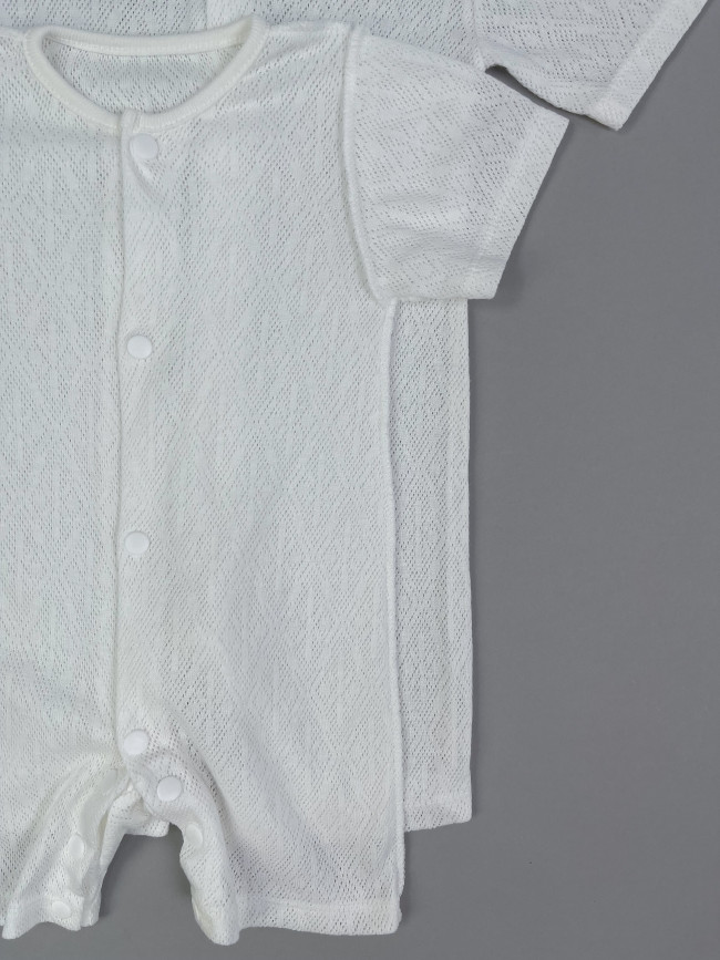 Песочник детский с коротким рукавом, Пушинка, молочный