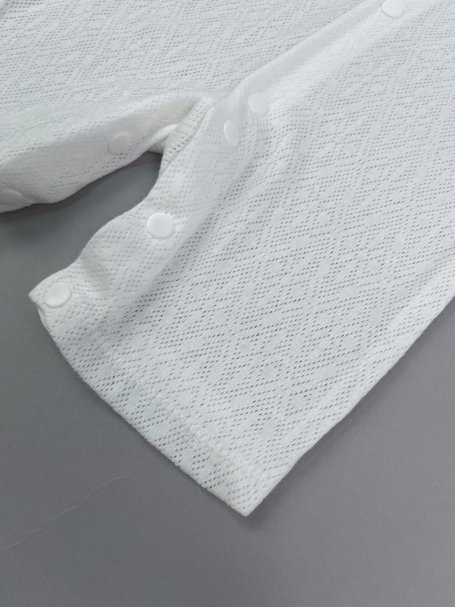 Песочник детский с коротким рукавом, Пушинка, молочный