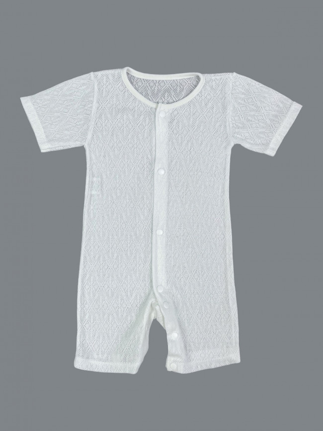 Песочник детский с коротким рукавом, Пушинка, молочный